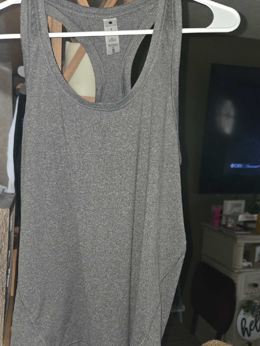 Yogalicious Heather Gray Racerback Tank